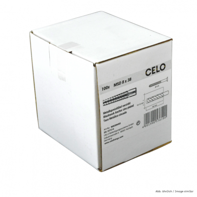 TULEJA/KOŁEK METALOWY 8X38MM MSD  /opk=100szt./ 9B838MSD CELO (9B838MSD)